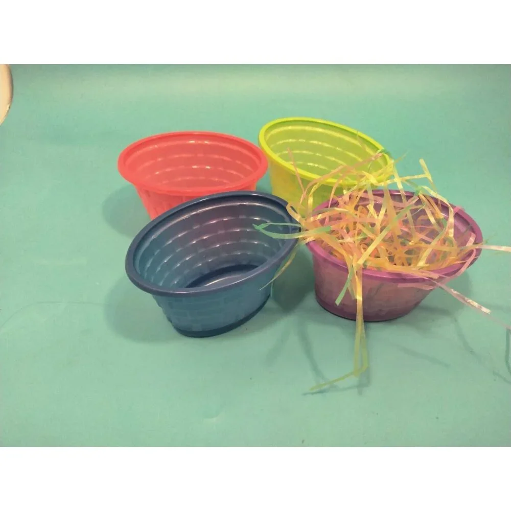 Light Plastic Baskets Easter Candy Cups Lot 4